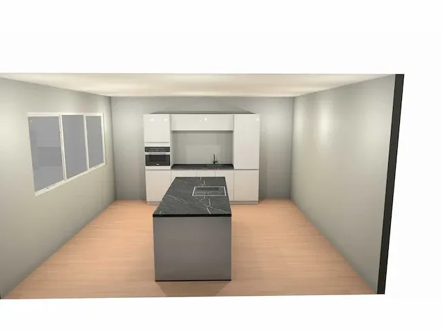 Hacker concept130 - topsoft satijn mat - eiland keuken opstelling - afbeelding 12 van  29