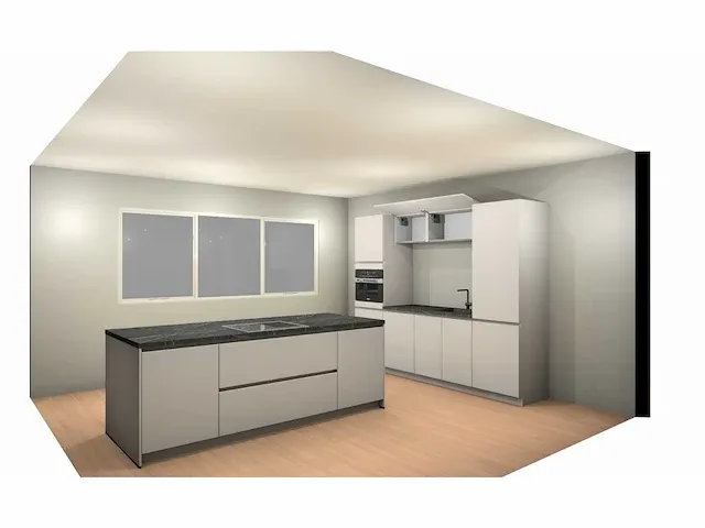 Hacker concept130 - topsoft satijn mat - eiland keuken opstelling - afbeelding 24 van  29