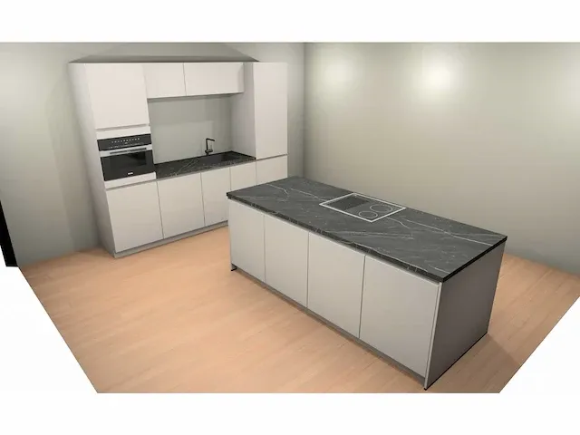 Hacker concept130 - topsoft satijn mat - eiland keuken opstelling - afbeelding 25 van  29