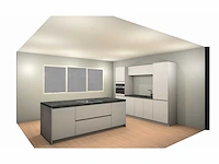 Hacker concept130 - topsoft satijn mat - eiland keuken opstelling - afbeelding 1 van  29