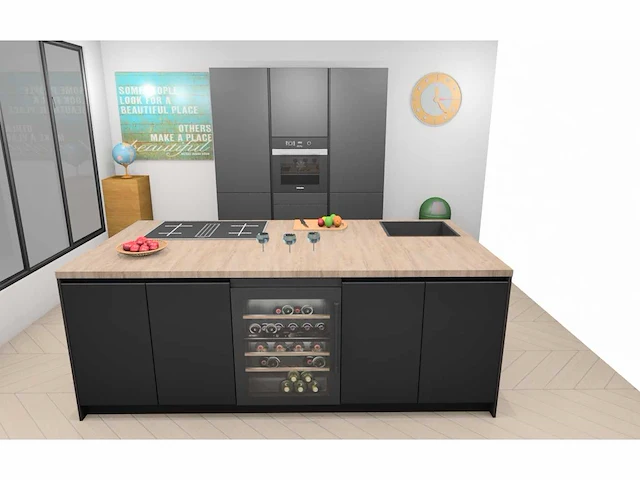 Häcker concept130 - topsoft zwart lak mat eiland - afbeelding 1 van  31