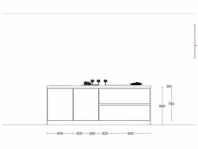 Häcker concept130 - topsoft zwart lak mat eiland - afbeelding 13 van  31