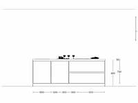 Häcker concept130 - topsoft zwart lak mat eiland - afbeelding 13 van  31
