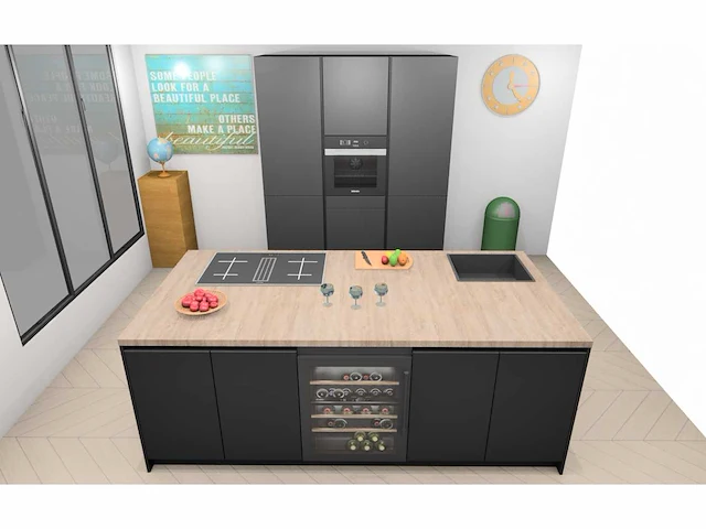 Häcker concept130 - topsoft zwart lak mat eiland - afbeelding 12 van  31