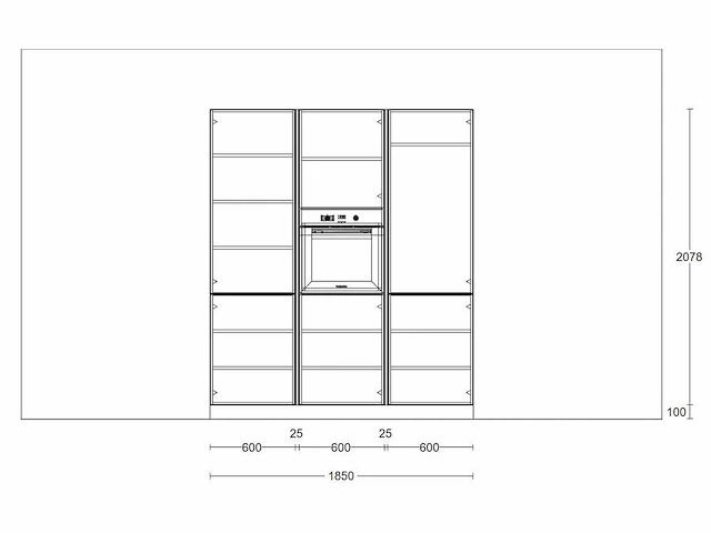 Häcker concept130 - topsoft zwart mat - eiland keuken opstelling - afbeelding 2 van  21