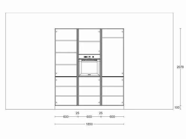 Häcker concept130 - topsoft zwart mat - eiland keuken opstelling - afbeelding 2 van  21