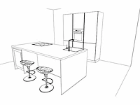Häcker concept130 - topsoft zwart mat - eiland keuken opstelling - afbeelding 3 van  21