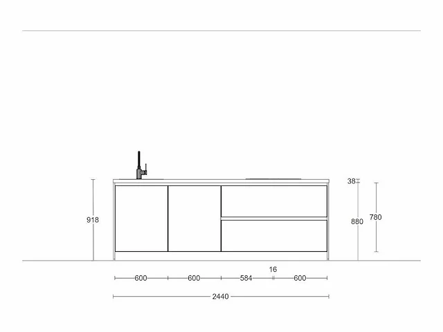 Häcker concept130 - topsoft zwart mat - eiland keuken opstelling - afbeelding 4 van  21