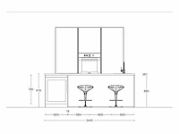Häcker concept130 - topsoft zwart mat - eiland keuken opstelling - afbeelding 5 van  21