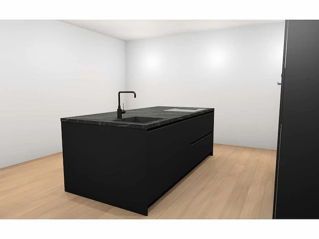 Häcker concept130 - topsoft zwart mat - eiland keuken opstelling - afbeelding 17 van  21