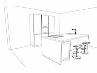 Häcker concept130 - topsoft zwart mat - eiland keuken opstelling - afbeelding 19 van  21