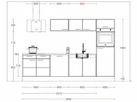Häcker concept130 - uno grafiet - keukenopstelling - afbeelding 2 van  17