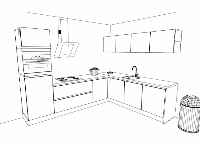 Häcker concept130- topbrillant kashmir glanzend - keuken opstelling - afbeelding 14 van  17