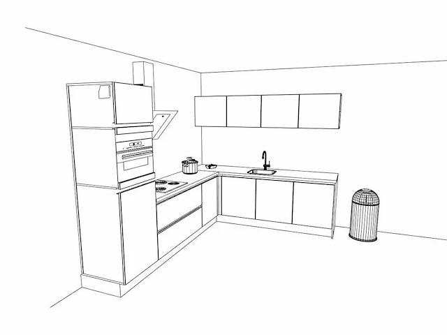 Häcker concept130- topbrillant kashmir glanzend - keuken opstelling - afbeelding 16 van  17