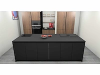 Häcker concept130 bali notenhout topsoft mat lak zwart - keukenopstelling