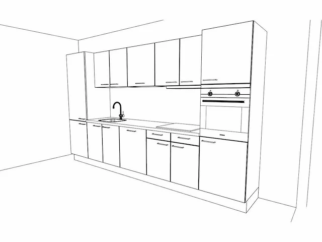 Häcker concept130 scala greige - rechte keuken opstelling - afbeelding 3 van  18