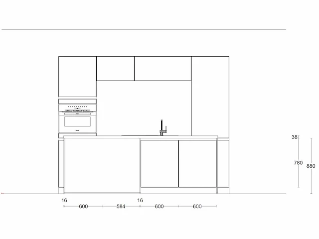 Häcker concept130 top brillant wit direktlak glanzend - afbeelding 18 van  19