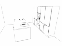 Hacker concept130 topsoft kristalwit mat - eiland keuken opstelling - afbeelding 13 van  29
