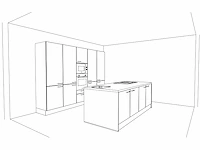 Hacker concept130 topsoft kristalwit mat - eiland keuken opstelling - afbeelding 15 van  29