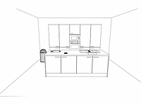 Häcker concept130 topsoft mat zwart eiland keukenopstelling - afbeelding 17 van  31