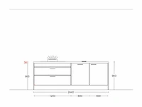 Häcker concept130 topsoft mat zwart eiland keukenopstelling - afbeelding 19 van  31