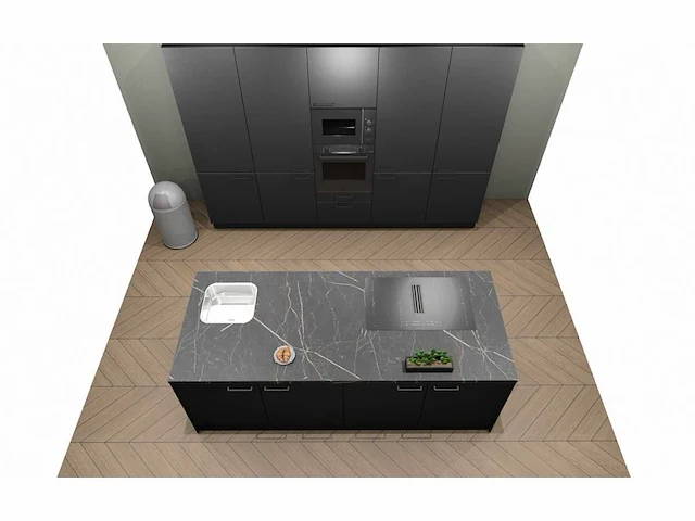 Häcker concept130 topsoft mat zwart eiland keukenopstelling - afbeelding 12 van  31