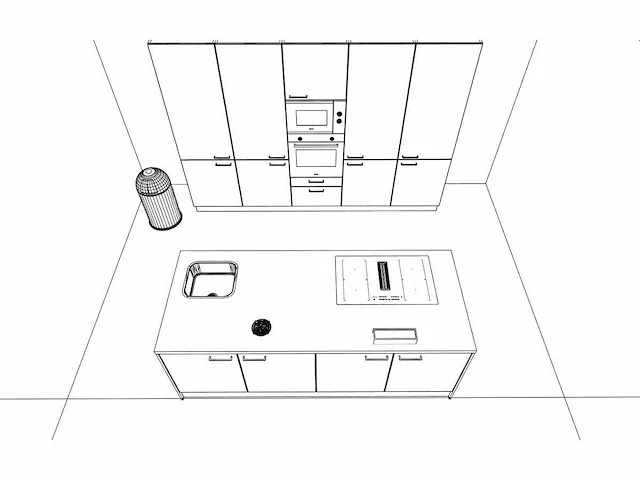 Häcker concept130 topsoft mat zwart eiland keukenopstelling - afbeelding 24 van  31