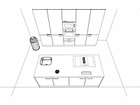 Häcker concept130 topsoft mat zwart eiland keukenopstelling - afbeelding 24 van  31