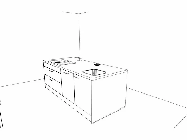 Häcker concept130 topsoft mat zwart eiland keukenopstelling - afbeelding 25 van  31