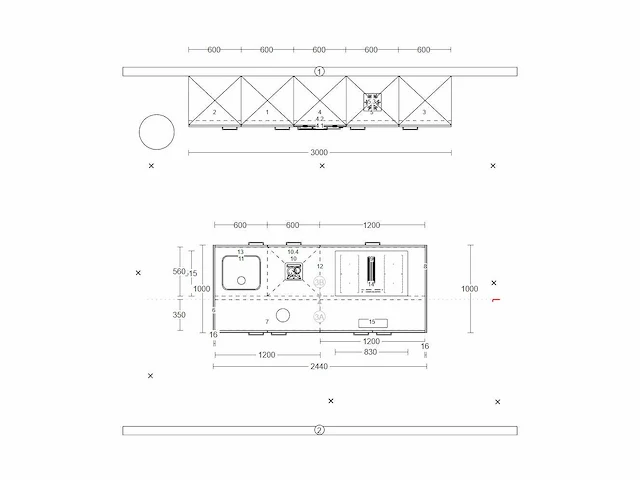 Häcker concept130 topsoft mat zwart eiland keukenopstelling - afbeelding 29 van  31