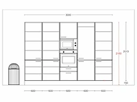 Häcker concept130 topsoft mat zwart eiland keukenopstelling - afbeelding 30 van  31