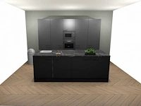 Häcker concept130 topsoft mat zwart eiland keukenopstelling - afbeelding 1 van  33