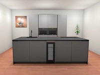 Häcker concept130 topsoft parelgrijs mat eiland - afbeelding 1 van  30