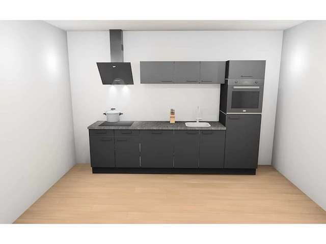 Häcker concept130 uno zwart mat keukenopstelling - afbeelding 11 van  18