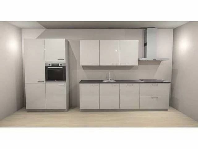 Häcker concept130 wit hoogglans recht opgestelde keuken - afbeelding 1 van  16