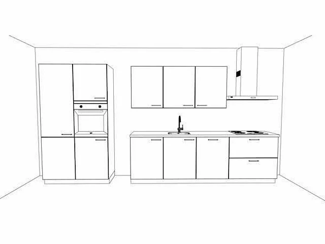 Häcker concept130 wit hoogglans recht opgestelde keuken - afbeelding 11 van  16