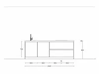 Häcker topsoft parelgrijs mat eiland keuken - afbeelding 2 van  19