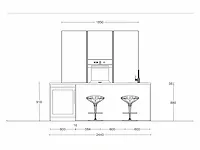 Häcker topsoft parelgrijs mat eiland keuken - afbeelding 4 van  19