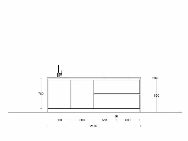 Häcker topsoft parelgrijs mat eiland keuken - afbeelding 2 van  19