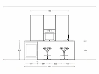 Häcker topsoft parelgrijs mat eiland keuken - afbeelding 4 van  19