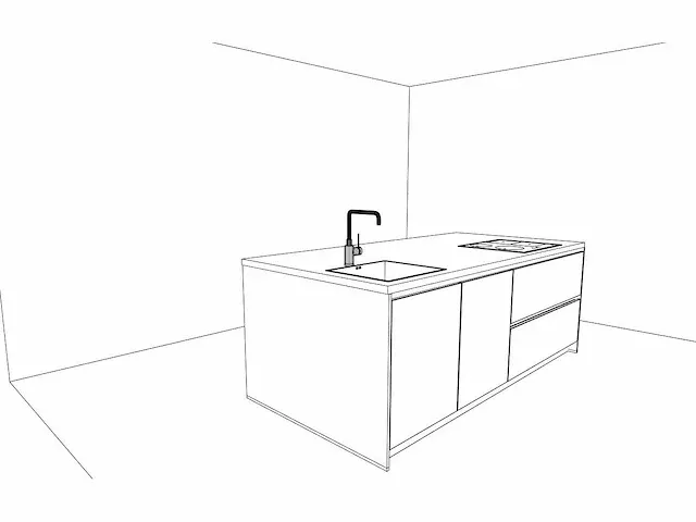 Häcker topsoft satijn mat eiland keuken - afbeelding 2 van  22