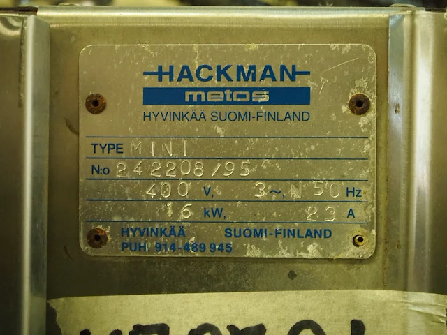 Hackman metos - afbeelding 10 van  12
