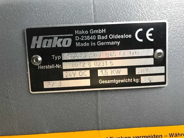 Haco - b45 cl dtc - vloerreiniger - 2016 - afbeelding 7 van  7