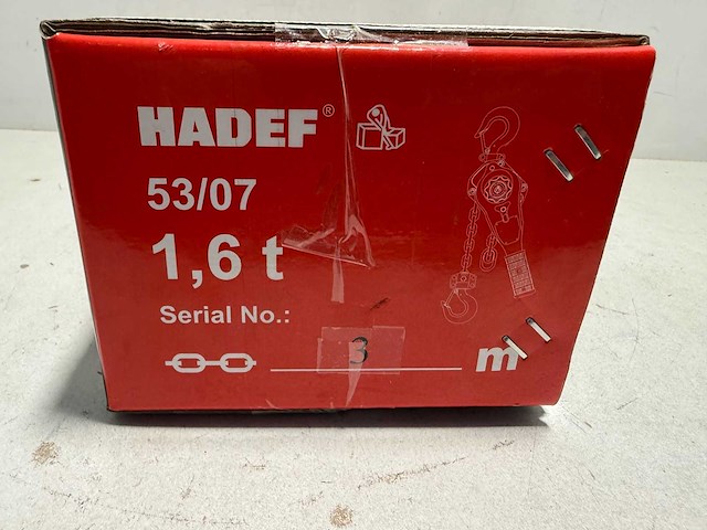 Hadef handtakel rateltakel 1,6 ton - afbeelding 2 van  2
