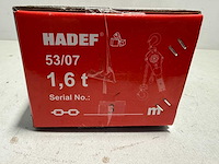 Hadef handtakel rateltakel 1,6 ton - afbeelding 2 van  2