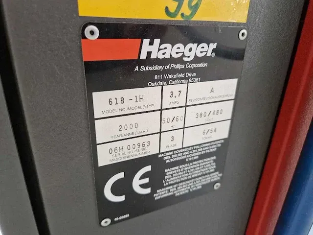 Haeger - 618-1h - persmachine - 2000 - afbeelding 9 van  11