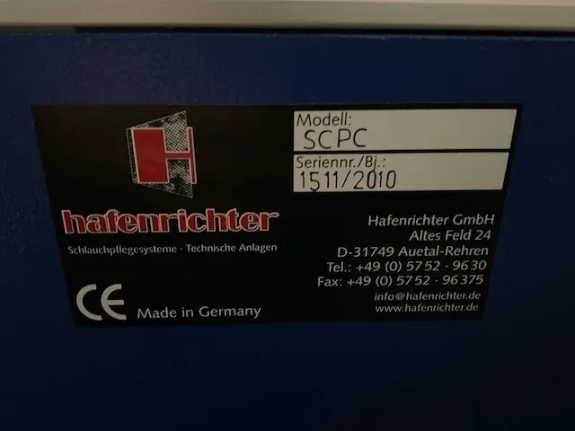 Hafenrichter scpc brandslang was-en wikkelmachine - afbeelding 3 van  11