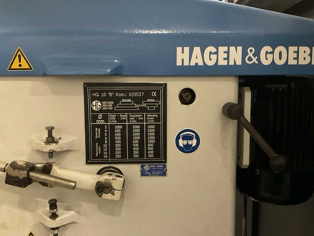 Hagen en goebel tapping machine hg 10 met tafel - afbeelding 2 van  5