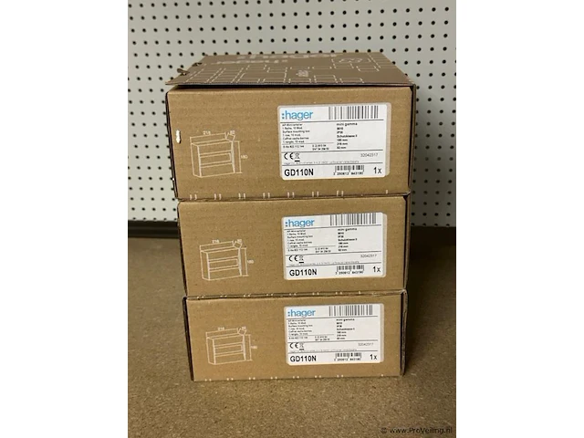 Hager gd110n mini gamma 9010 ip30 - 3 dozen - afbeelding 2 van  3