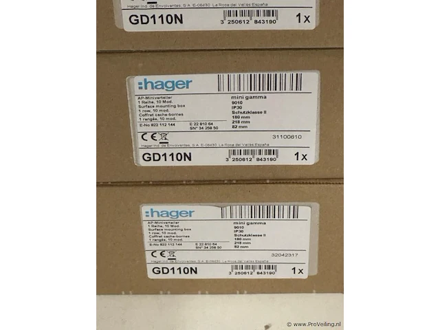 Hager gd110n mini gamma 9010 ip30 - 9 dozen - afbeelding 2 van  2